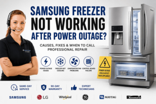 Samsung freezer not cooling after power outage